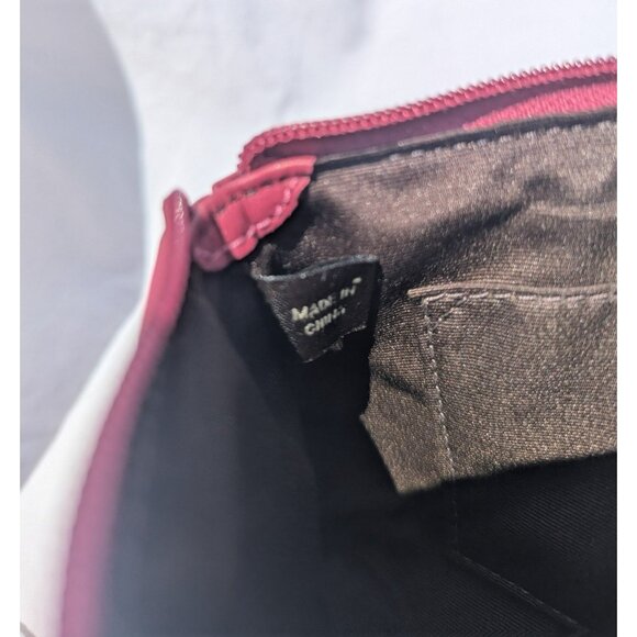 FINAL PRICE DROP Vintage Y2K Coach Leather Pleated Wristlet Wallet Dark Pink - Picture 6 of 12